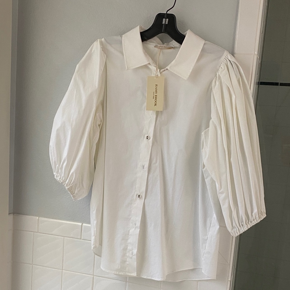 White Puff Sleeve Blouse